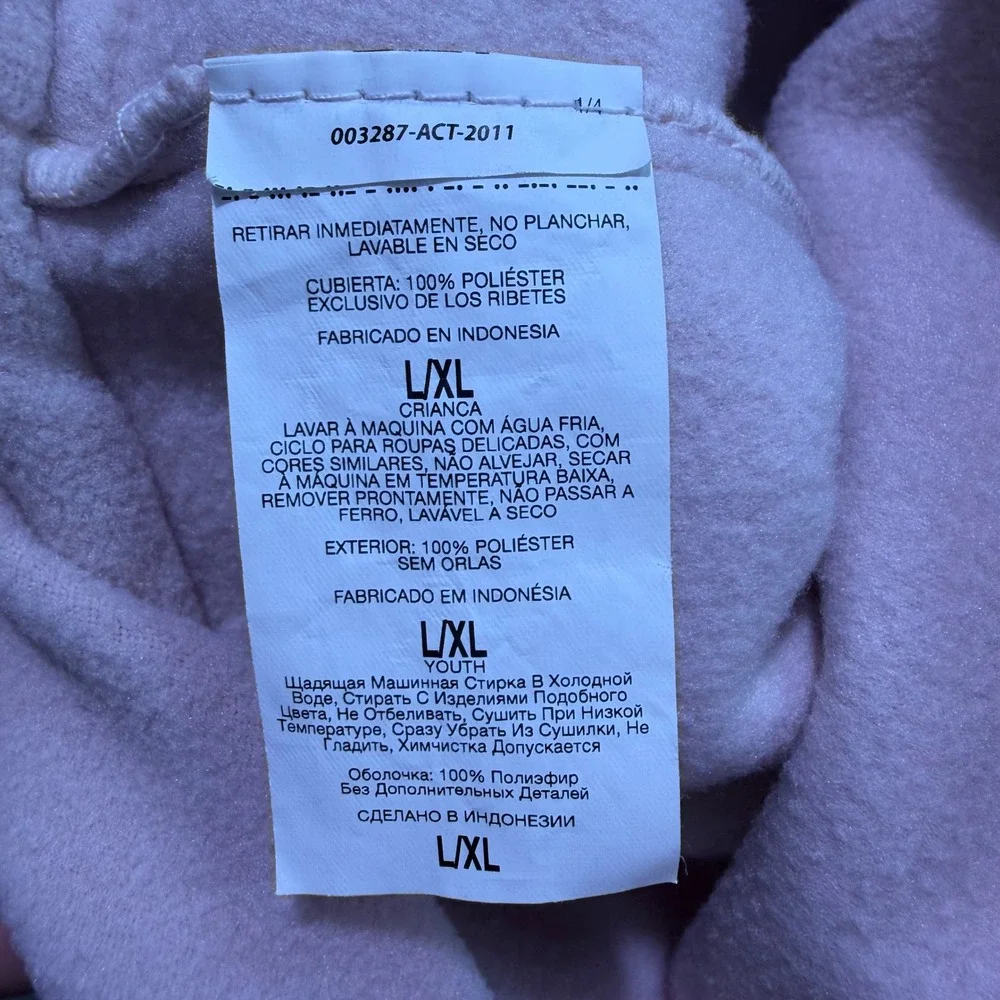 Columbia Youth L/XL Fleece Beanie Hat Bundle Pink and Black winter cozy